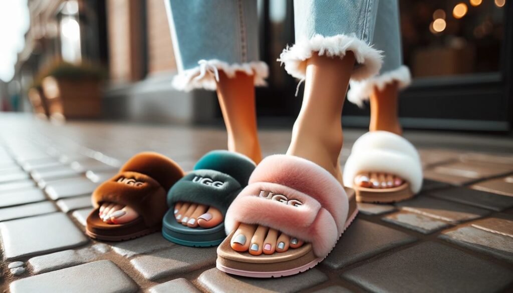 How do the design and features of UGG slides stand out